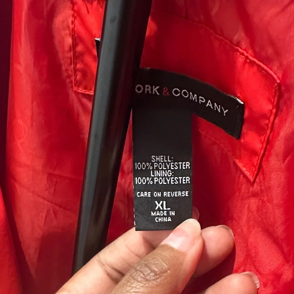 New York & Company Short Red Trench Coat - Picture 6 of 14